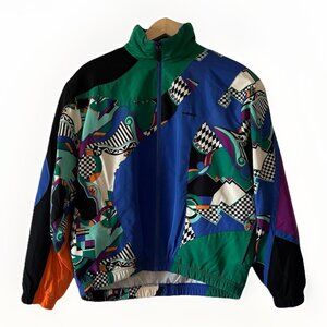 Vintage 80s Head Windbreaker Track Jacket Abstract Artsy Tennis Retro Sporty M